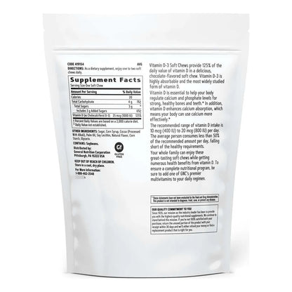 Vitamina D3 Masticable Sabor Chocolate 1000UI 60 Porciones