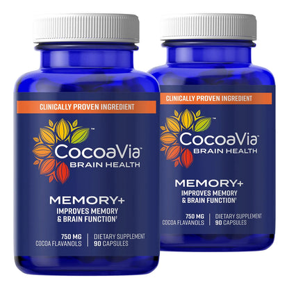 Memory+ Suplemento Cerebral Con Flavanoles De Cacao 750 Mg Para Memoria Y Concentracion 180 Capsulas Vegano