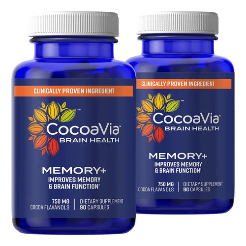 Memory+ Suplemento Cerebral Con Flavanoles De Cacao 750 Mg Para Memoria Y Concentracion 180 Capsulas Vegano