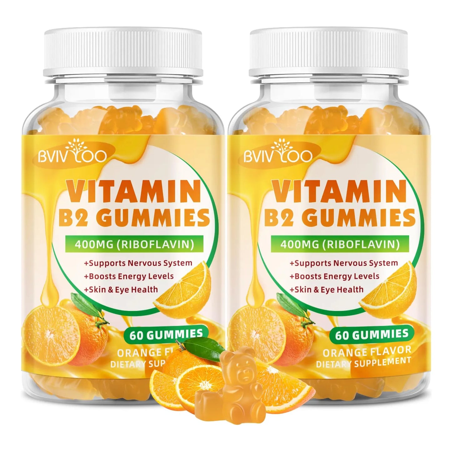 Gomitas De Vitamina B2 Riboflavina 400 Mg Para Niños Y Adultos Alivio Migraña Veganas