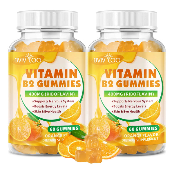 Gomitas De Vitamina B2 Riboflavina 400 Mg Para Niños Y Adultos Alivio Migraña Veganas