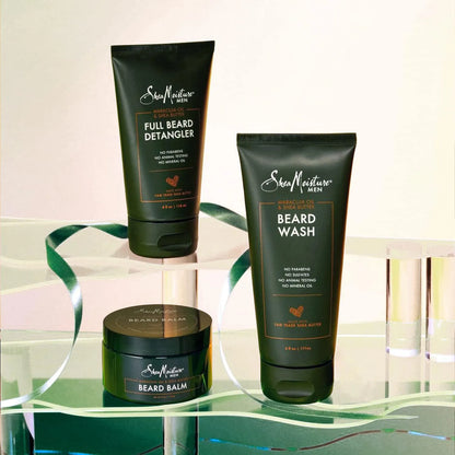 Kit Completo Para Barba Shea Moisture Lavado Balsamo Aceite Y Acondicionador