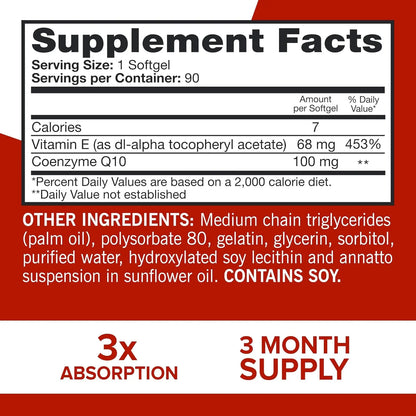 Capsulas Blandas Qunol Ultra Coq10 100 Mg Antioxidante Corazon Energia