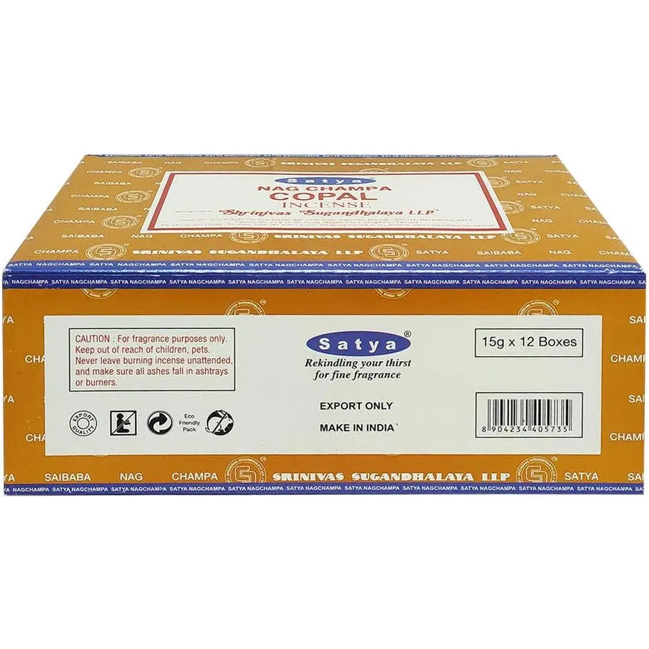 Incienso Copal Satya Con Soporte 180 Varillas Aromaterapia Natural