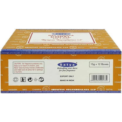 Incienso Copal Satya Con Soporte 180 Varillas Aromaterapia Natural
