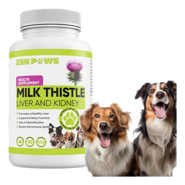 Cardo Mariano Para Perros 180 Tabletas Masticables Apoyo Hepático Y Renal