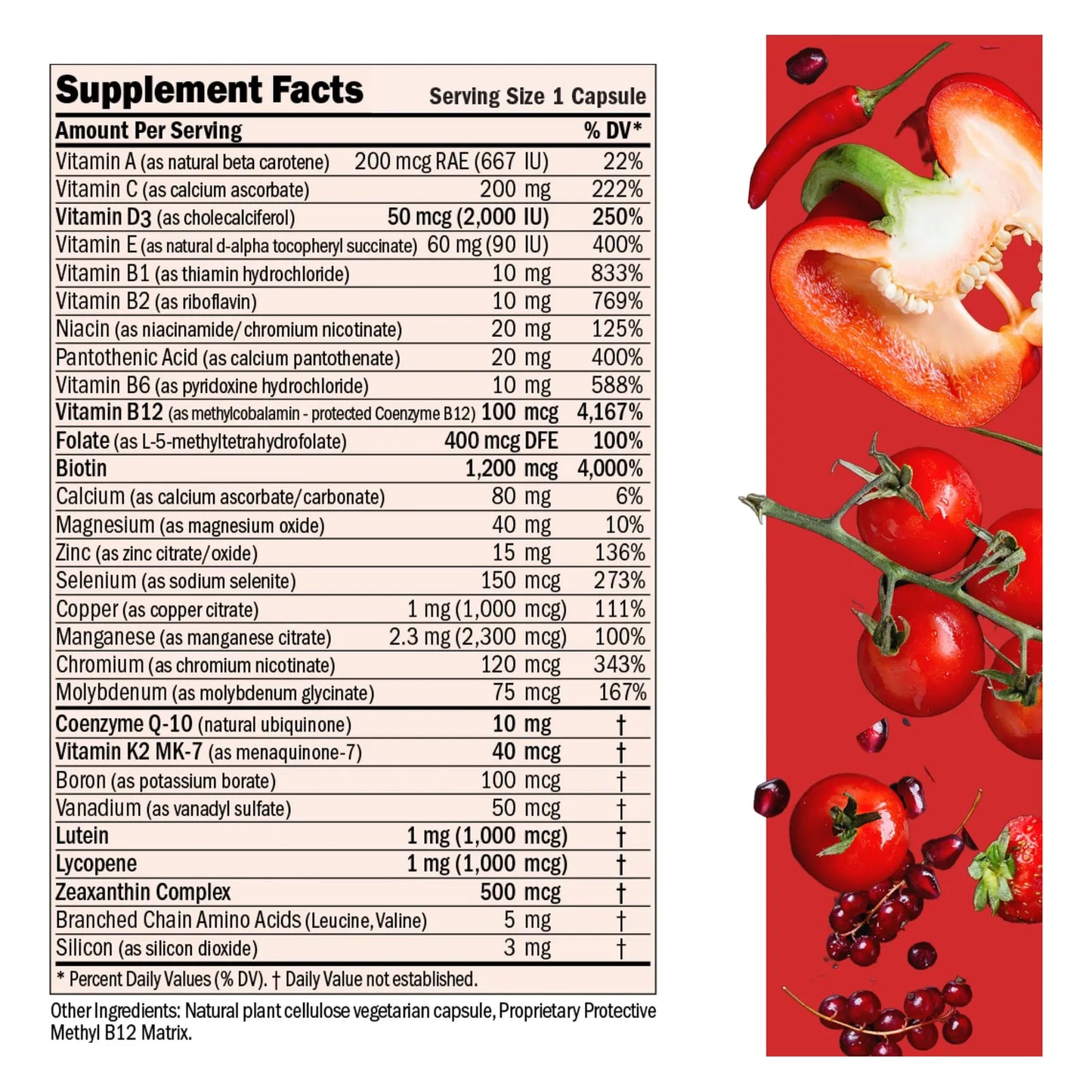 Multivitaminico Essential One Capsulas Pequenas 3000 Ui Vitamina D3 24 Nutrientes