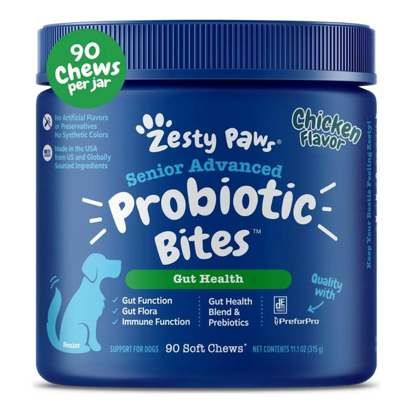 Zesty Paws Probioticos Perros Flora Intestinal Diarrea 360gr