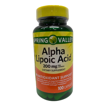 Paquete Soporte Nutricional 2 Botellas 200 Mg Acido Alfa Lipoico 100 Capsulas