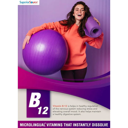 Tabletas Microlingües B12 3000 Mcg Superior Source Energía Instantánea