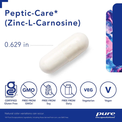 Pure Encapsulations Peptic Care Zinc L Carnosina 60 Capsulas Salud Gastrica
