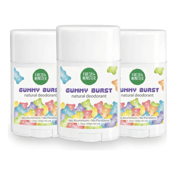 Desodorante Niños Natural Fresh Monster Hipoalergenico X 3 Frescura Sin Irritaciones