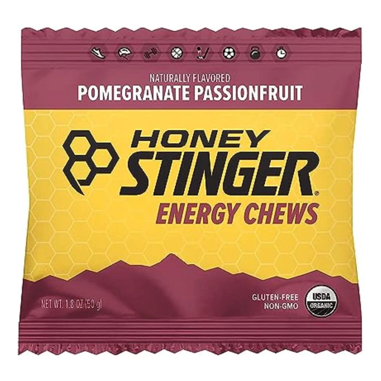 Licuado De Frutas Orgánico Honey Stinger Para Mascar 51 Gram Energía Natural