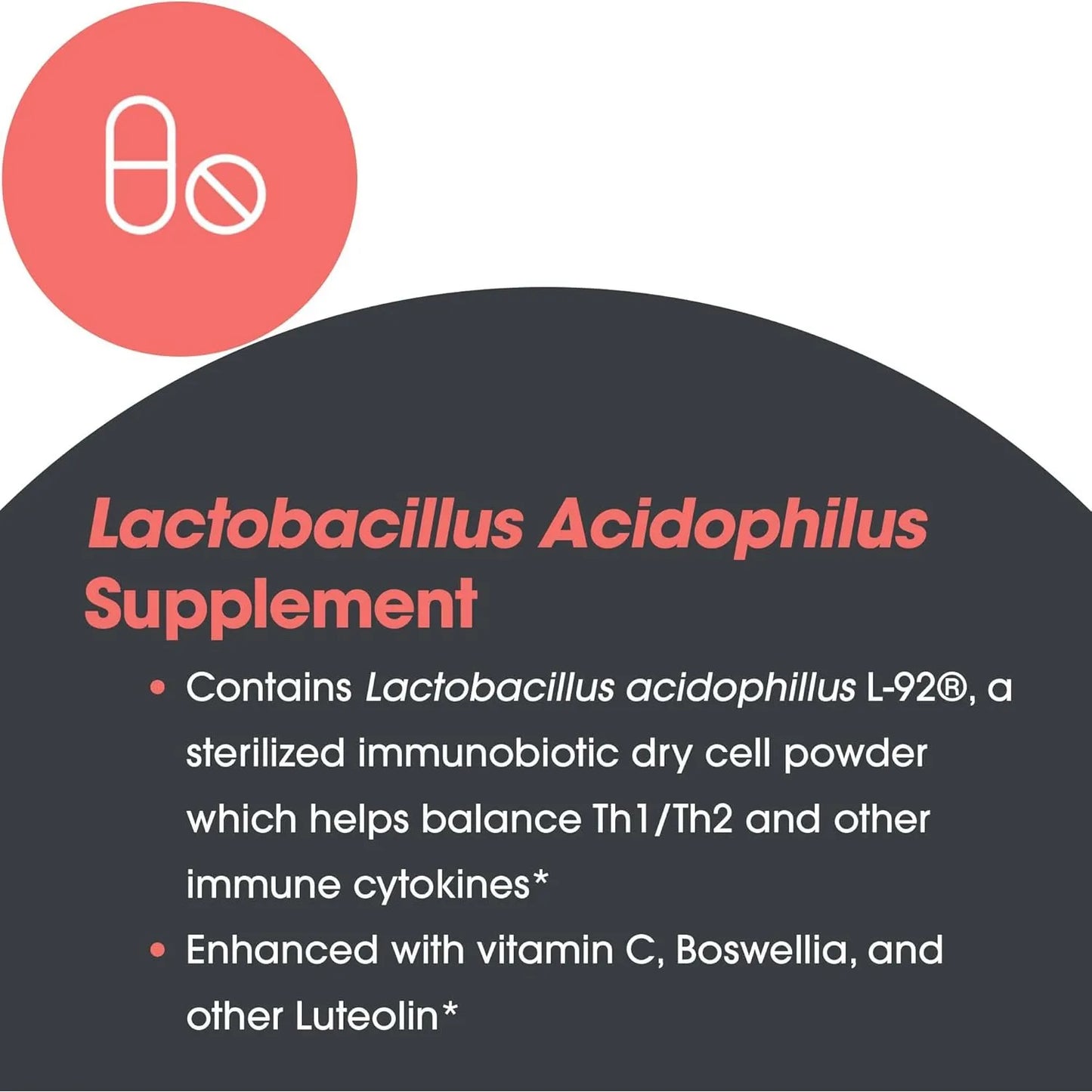 Cápsulas Lactobacillus Acidophilus L92 Con Incienso Indio Y Ácido Boswélico 60 Unidades