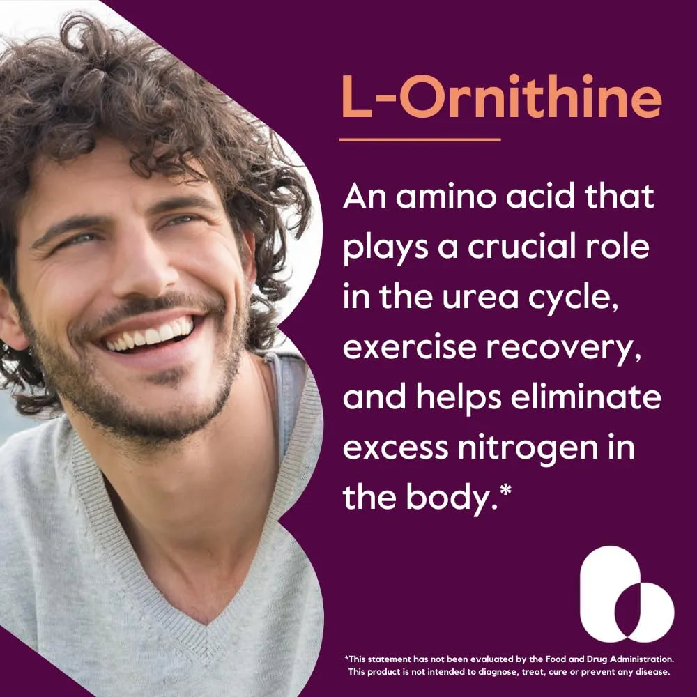 L Ornitina 500mg 240 Capsulas Vegetarianas Sin Aditivos Mejor Calidad