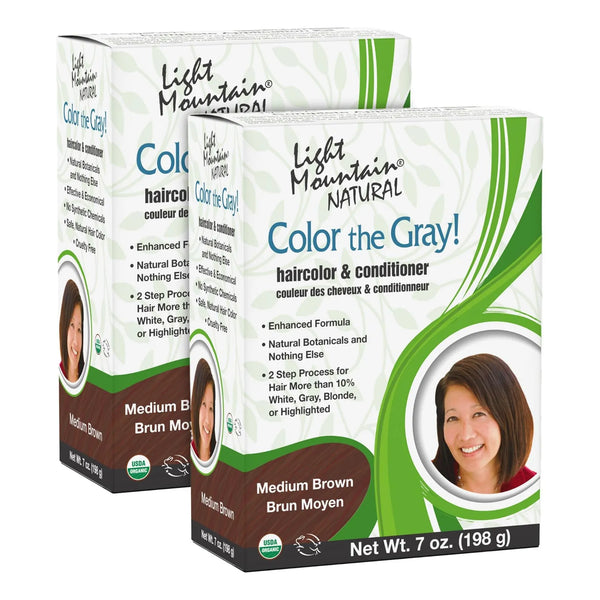 Tintura Natural Cabello Cafe Medio 198g X2 Unidades Cubre Grises