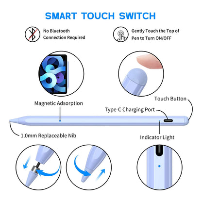 Lápiz Óptico Magnético Punta Fina Compatible Con iPad iPhone Tablets Android Precisión Y Estilo