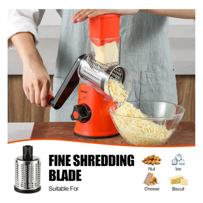 Rallador Rotativo De Queso Geedel 3 Cuchillas Facil Limpieza Envio Gratis