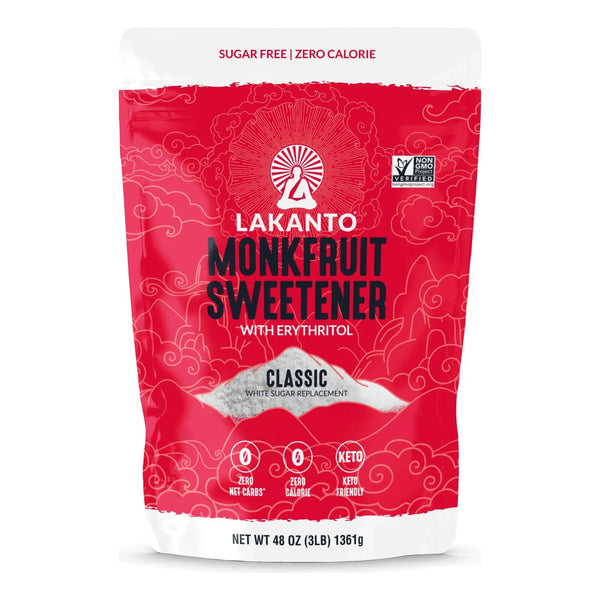 Edulcorante De Fruta Del Monje Lakanto 3 Lb Sustituto De Azúcar Keto Sin OGM