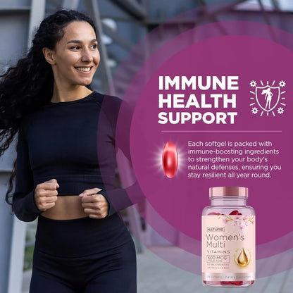 Multivitaminico Mujeres Vitaminas A B C D E Hierro Calcio Magnesio Energia Piel