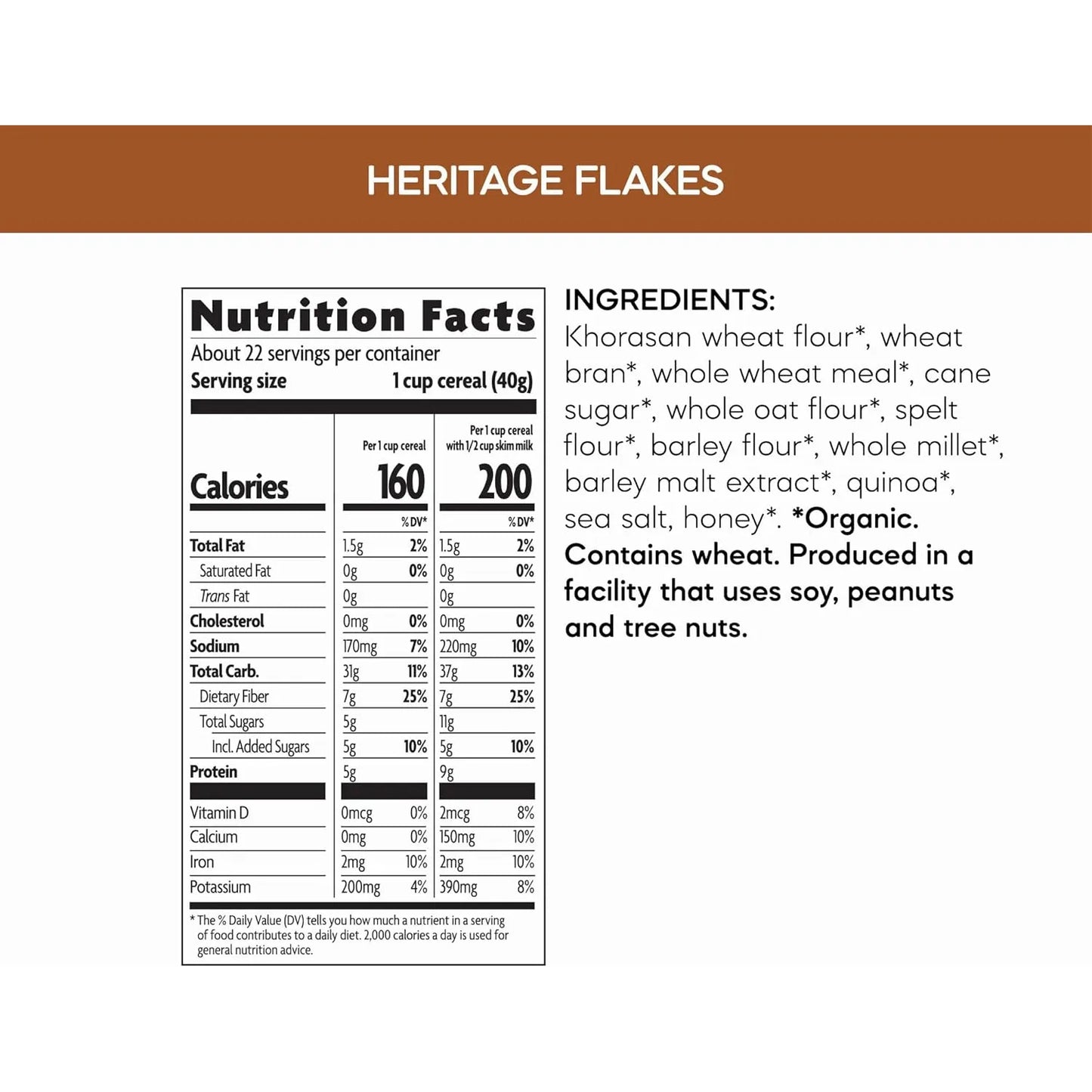 Copos De Cereal Orgánicos Heritage 907 Gramos Paquete De 6 Nature's Path Sin OMG