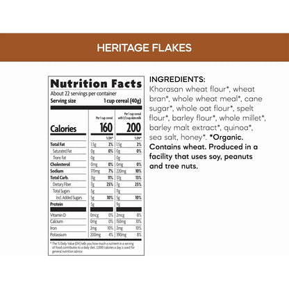 Copos De Cereal Orgánicos Heritage 907 Gramos Paquete De 6 Nature's Path Sin OMG