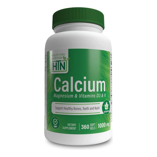 Suplemento De Calcio 1000 Mg Magnesio 400 Mg Con Vitamina D3 Y K 360 Capsulas