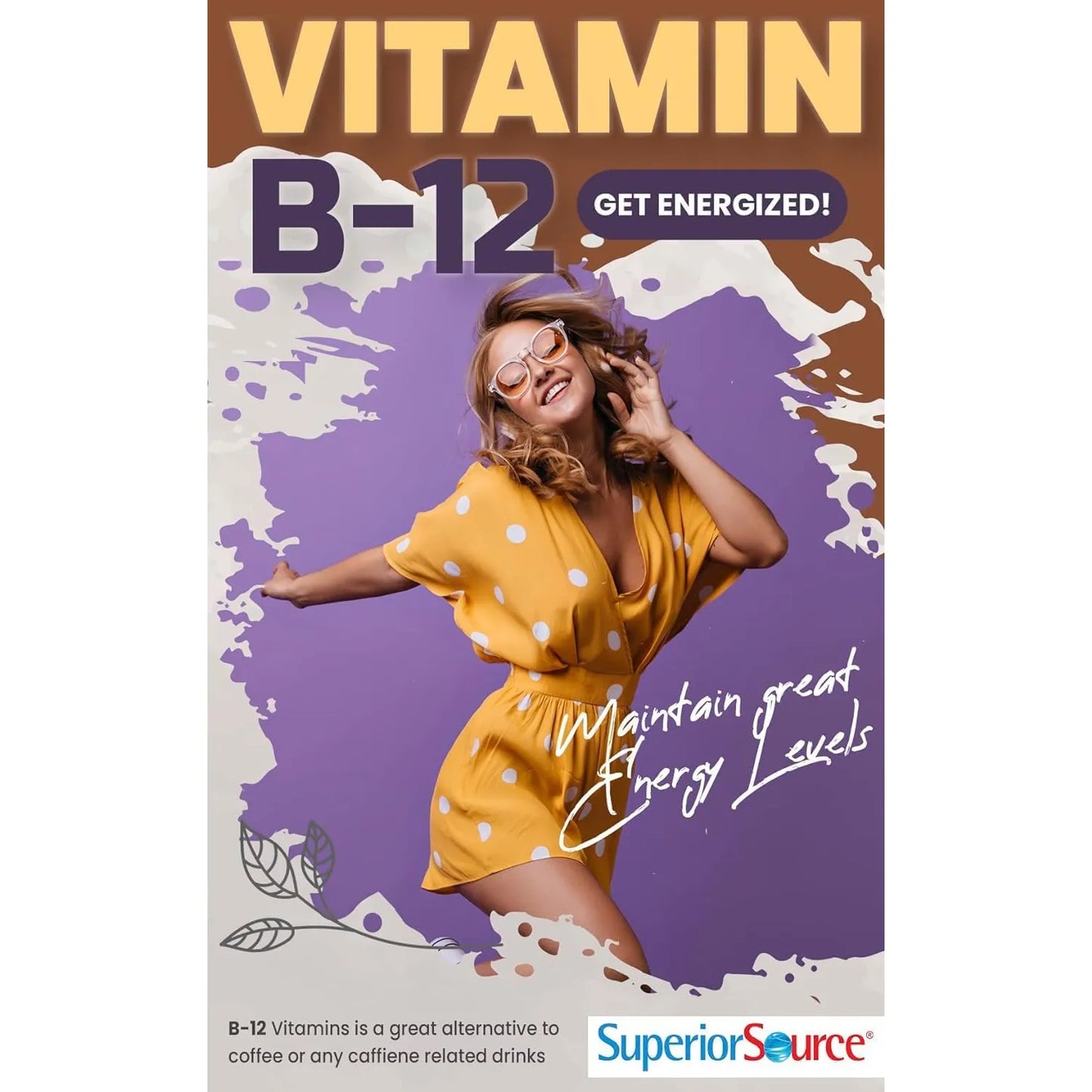 Vitamina B12 Cianocobalamina 5000 Mcg Tabletas Microlingües Energía Y Bienestar