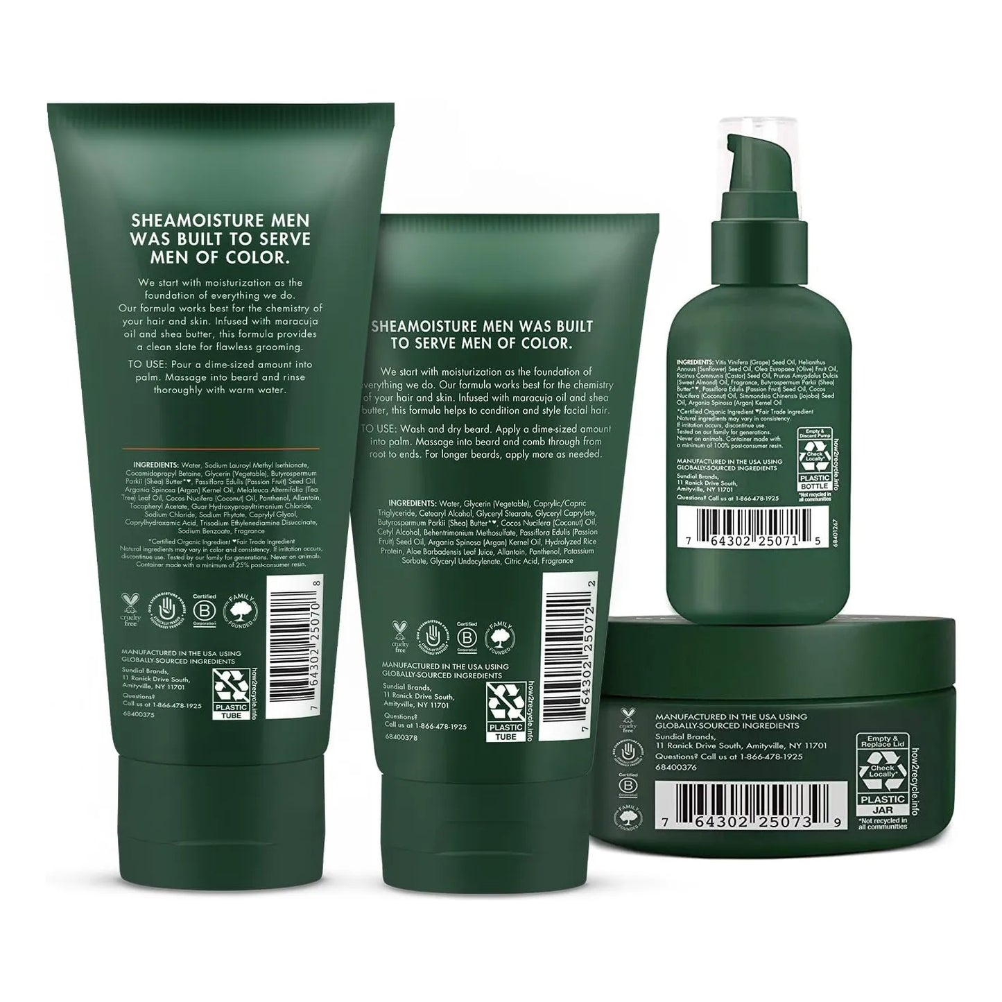 Kit Completo Para Barba Shea Moisture Lavado Balsamo Aceite Y Acondicionador