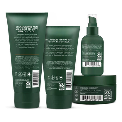 Kit Completo Para Barba Shea Moisture Lavado Balsamo Aceite Y Acondicionador