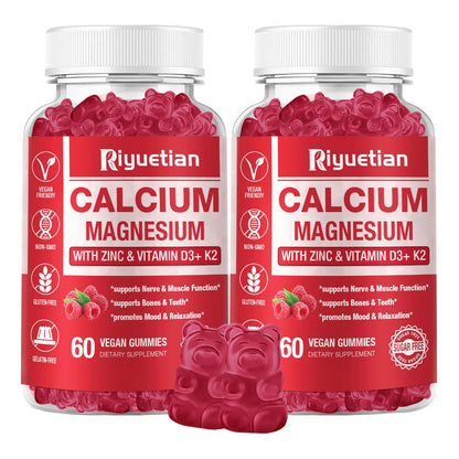 Gomitas Calcio Magnesio Zinc Vitamina D3 Veganas Sin Gluten 120 Unidades