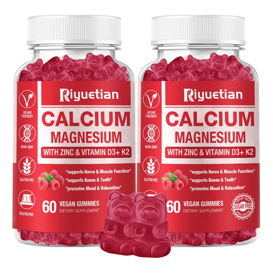 Gomitas Calcio Magnesio Zinc Vitamina D3 Veganas Sin Gluten 120 Unidades