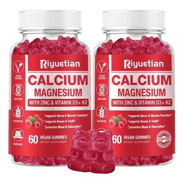 Gomitas Calcio Magnesio Zinc Vitamina D3 Veganas Sin Gluten 120 Unidades