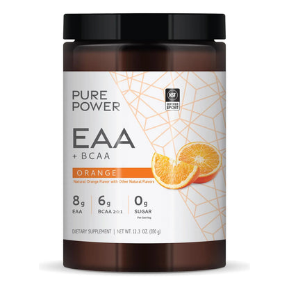 Aminoácidos Esenciales BCAA Sabor Naranja 350g Pure Power 30 Porciones