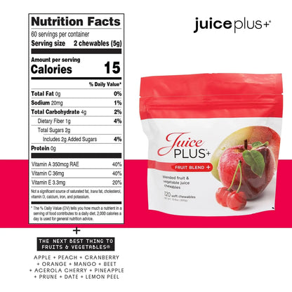 Gomitas De Frutas Masticables Veganas Con 11 Ingredientes Vegetales Nutrición Integral 120 Unidades