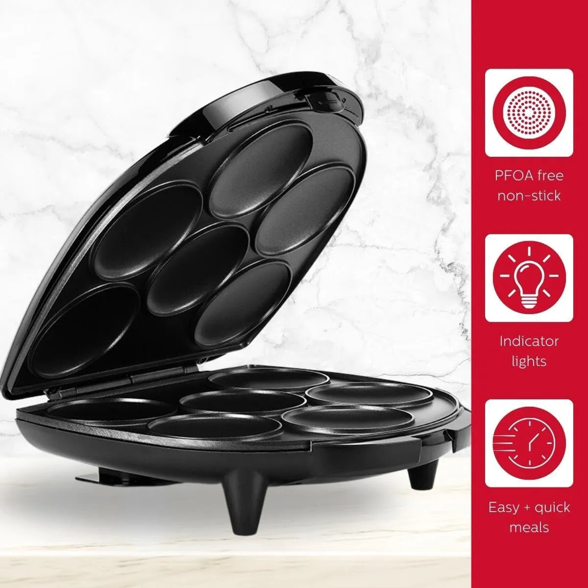 Máquina Para Hacer Arepas Antiadherente Holstein Housewares Cocción Perfecta Fácil Limpieza