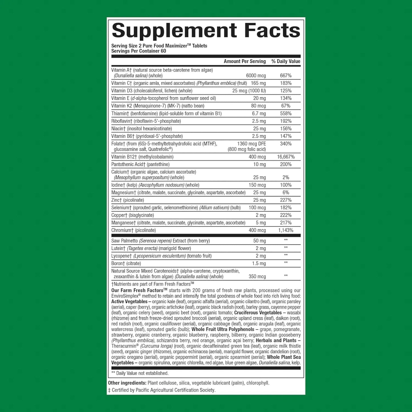 Multivitamínico Mineral Para Hombres Mayores De 50 Años Whole Earth & Sea 120 Tabletas