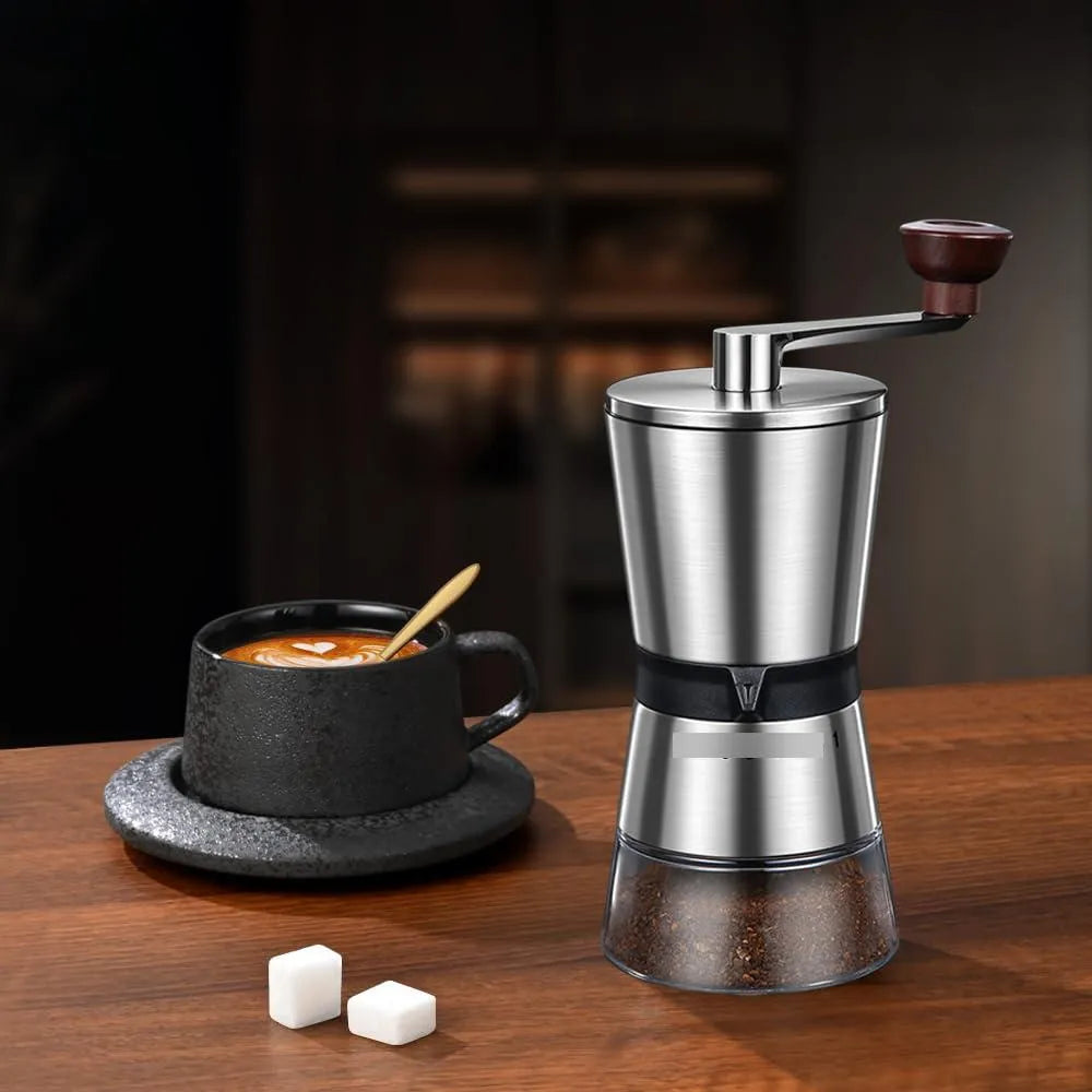Molinillo Manual De Café 8 Ajustes Grosor Portatil Gran Capacidad
