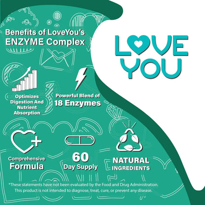 Complejo De 18 Enzimas Digestivas Alta Potencia 60 Capsulas Vegetales Para Mujeres Y Hombres