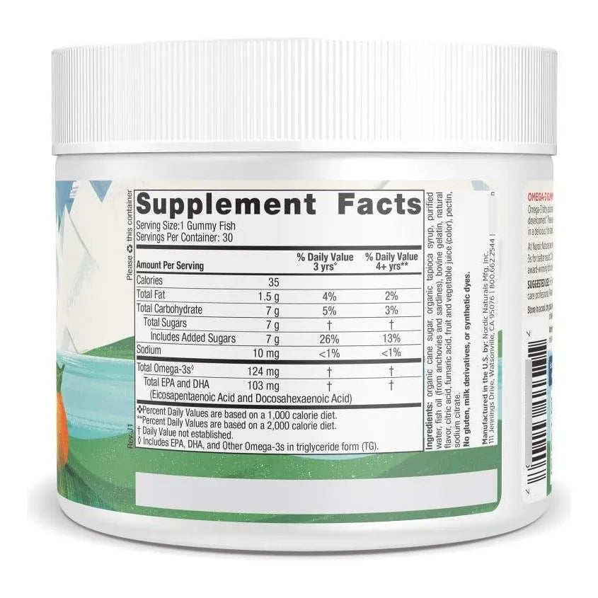 Gominolas Omega 3 De Pescado Sabor Mandarina 30 Unidades Con EPA Y DHA