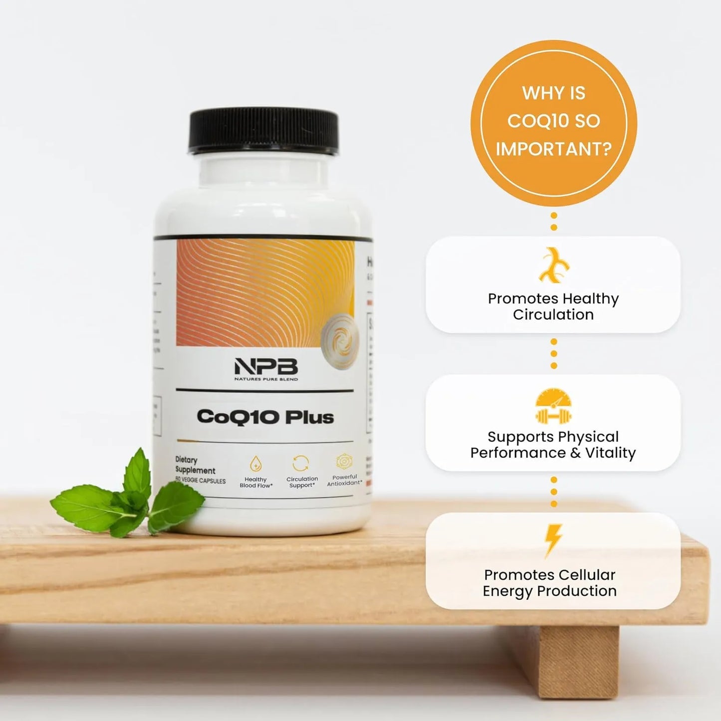 Coenzima Q10 Natural Con Arjuna Y Shankhpushpi Soporte Cardiaco Y Energía