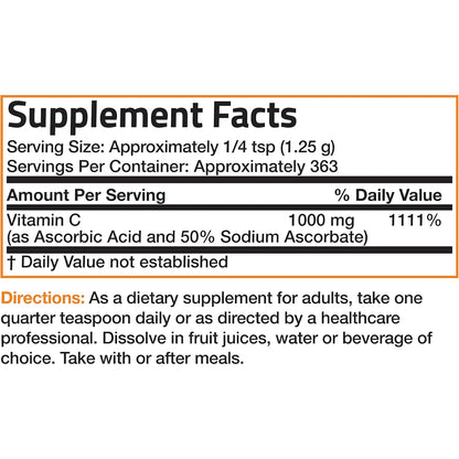 Polvo De Vitamina C Tamponada Refuerza Sistema Inmunologico Absorcion Superior