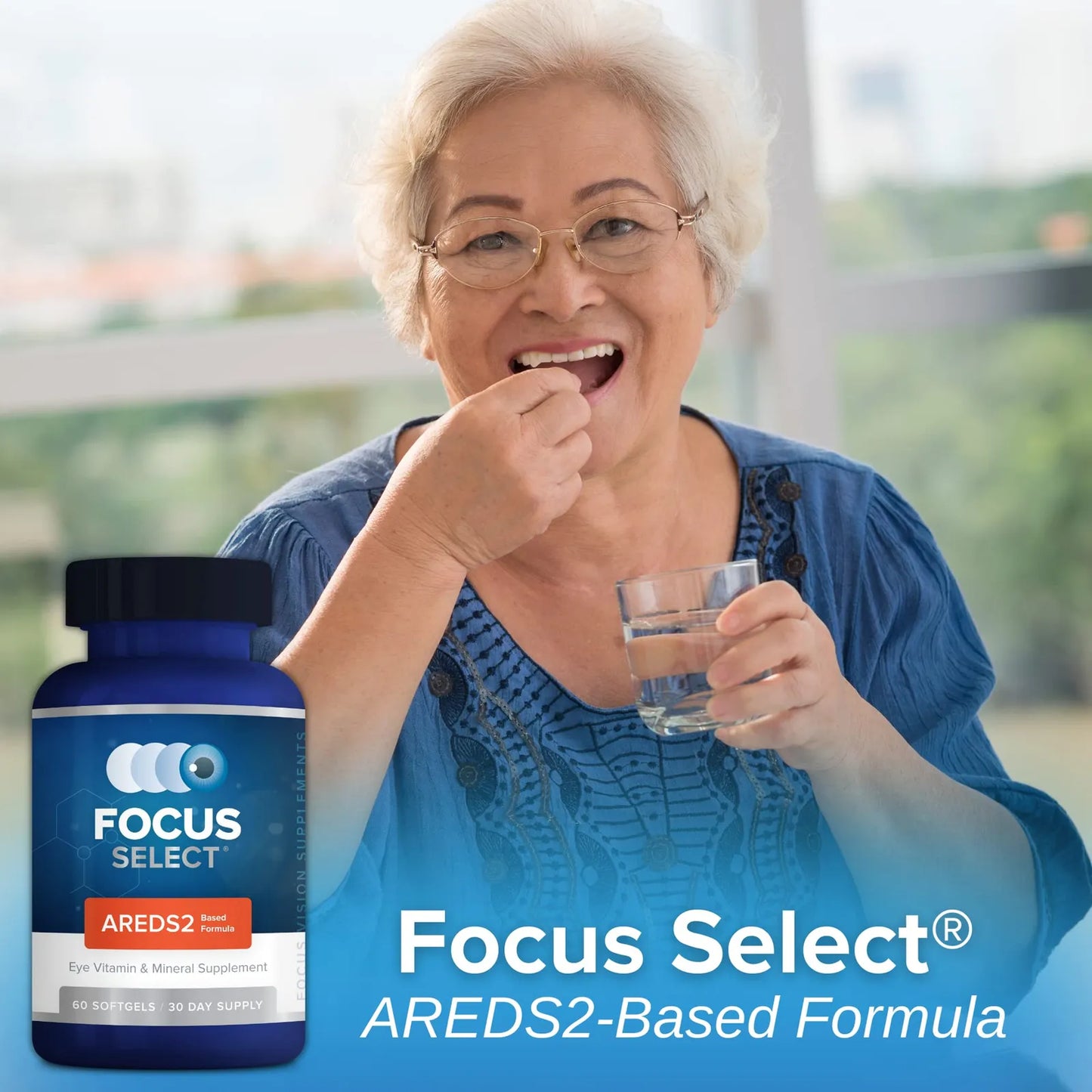 Focus Select AREDS2 Suplemento Vitaminas Y Minerales Para Ojos 180 Capsulas