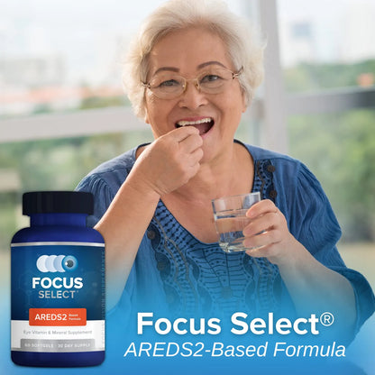 Focus Select AREDS2 Suplemento Vitaminas Y Minerales Para Ojos 180 Capsulas