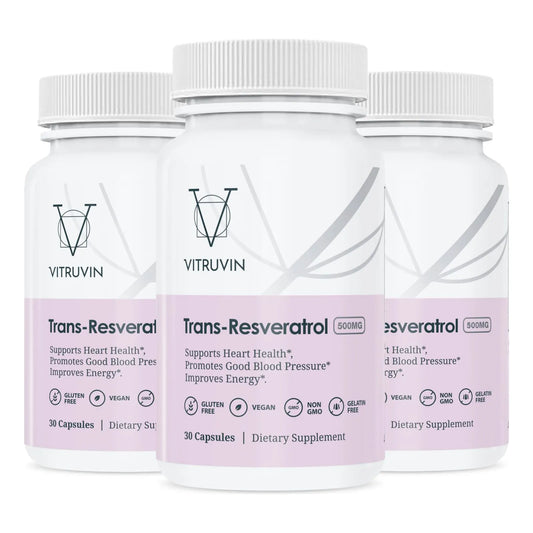 Trans-resveratrol 500 Mg Paquete De 3 Botellas Efecto Antiox