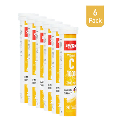 Vitamina C Efervescente 1000 Mg 120 Tabletas Sabor Naranja