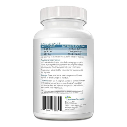 Aceite De Pescado Omega 3 Para Perros Geles Suaves Con Ácido EPA Y DHA 180 Unidades