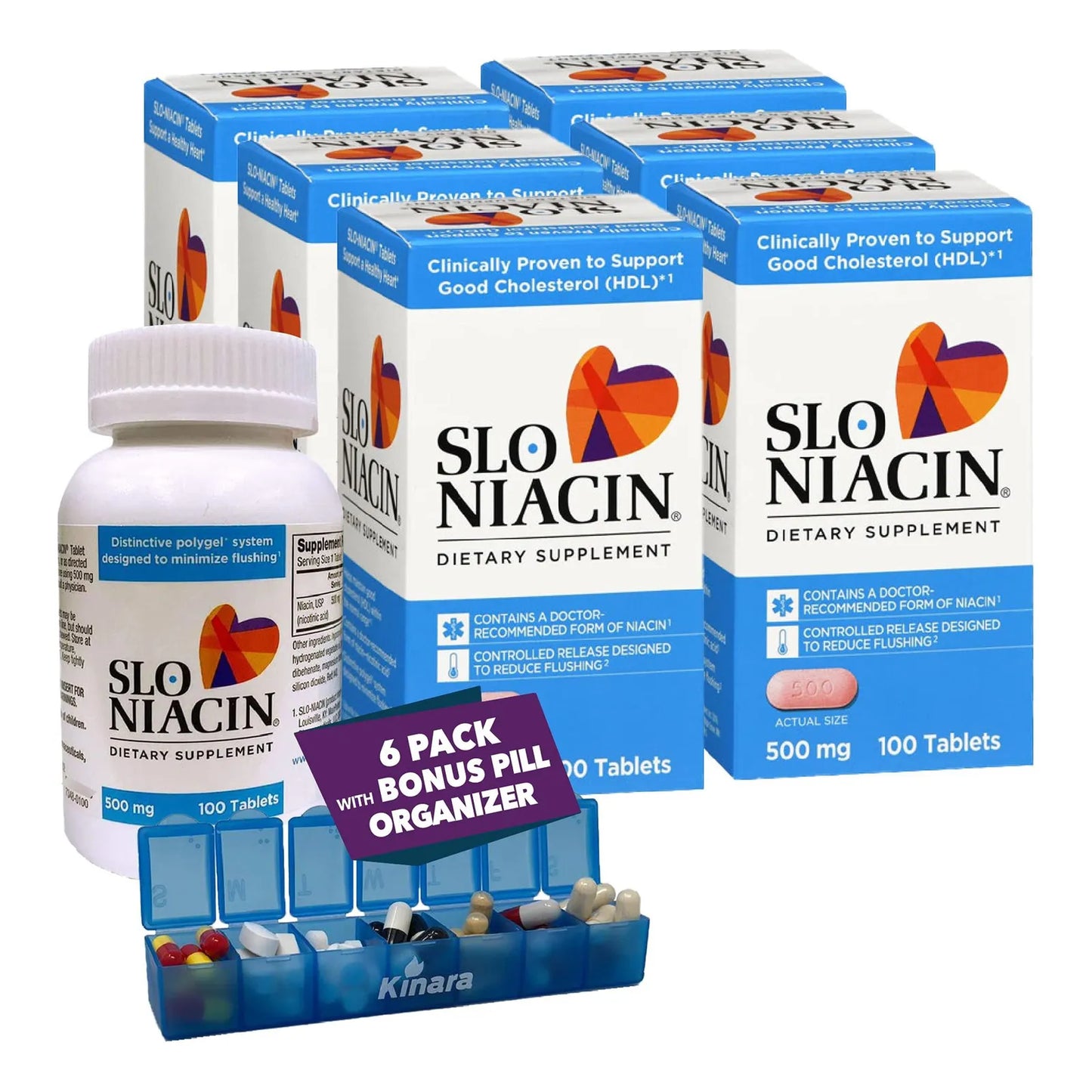 Vitamina B3 Niacina 500mg Flush Free 100 Cápsulas Energía Y Salud Cardíaca
