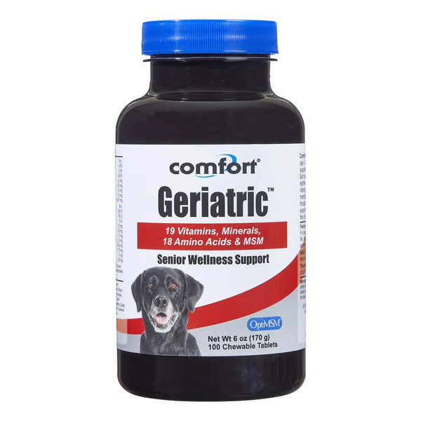 Suplemento Geriátrico Para Perros 100 Tabletas Msm Antioxida Revitaliza Articulaciones Y Energía