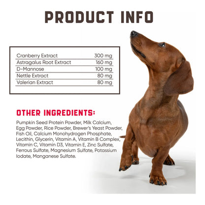 Tratamiento Natural Para Infecciones Urinarias En Perros 180 Masticables Con Arándano Y Dmanosa